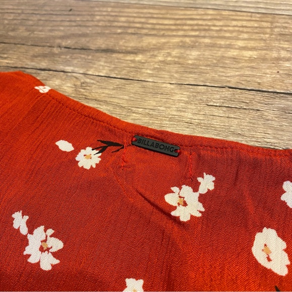 Billabong ♥️ Lovin You Ruffle Floral Wrap Mini Dress - Picture 13 of 16